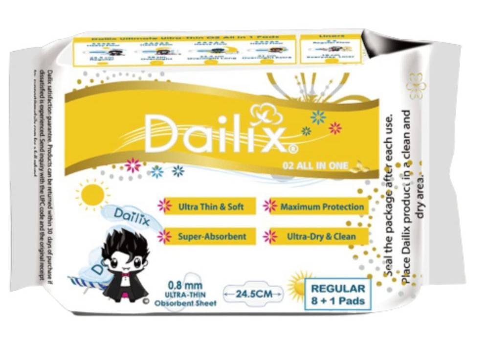 Dailix 抑菌抗敏淨味衛生棉 日用 | 9片 #155837