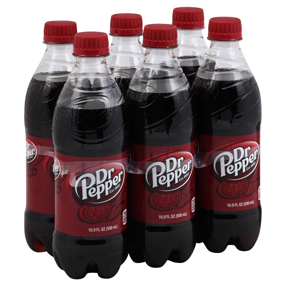 Dr Pepper Soda (6 pack, 16.9 fl oz)