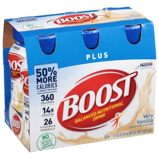 Boost Very Vanilla Balanced Nutritional Drink (6 ct, 8 fl oz)