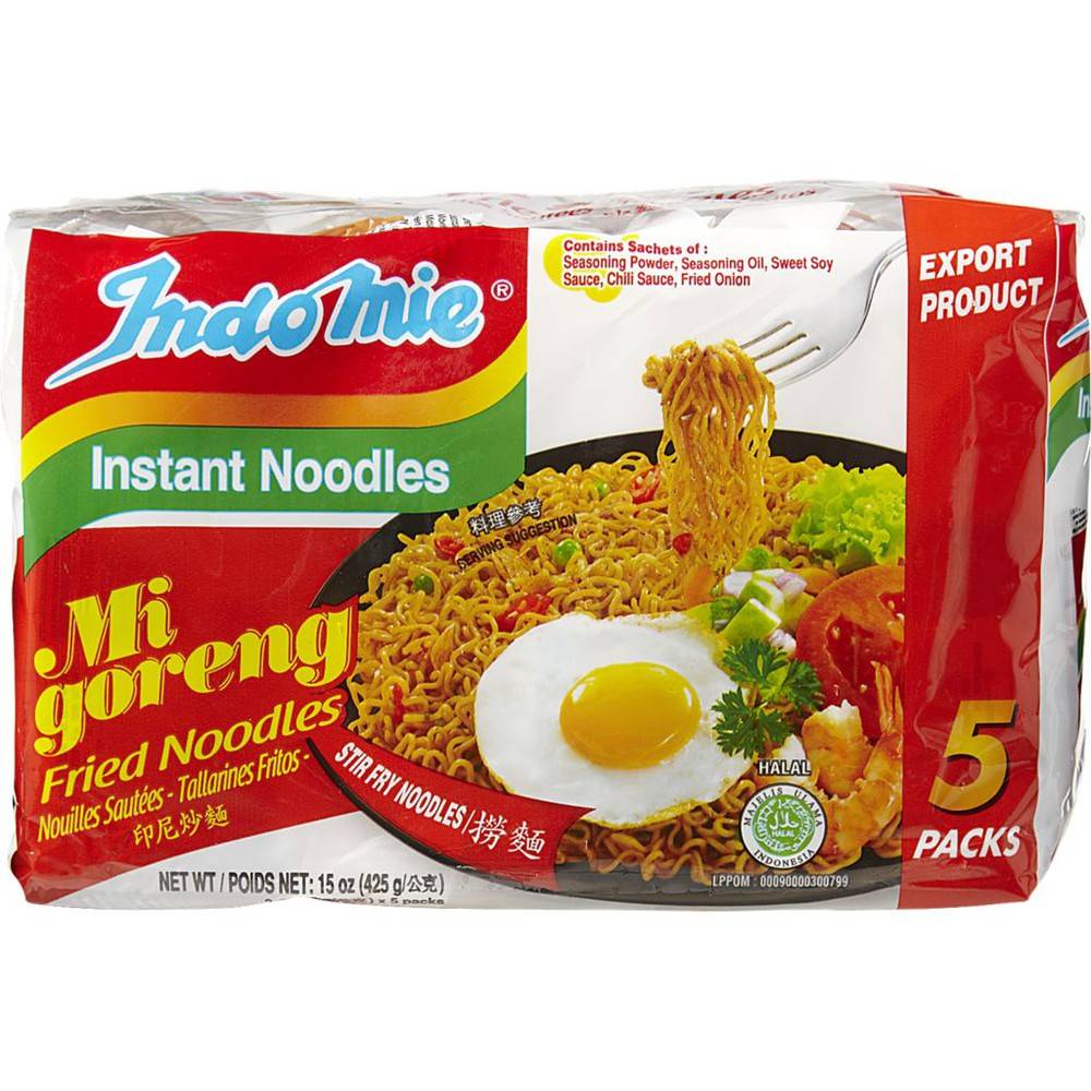 Indomie Mi Goreng Instant Fried Noodles (5 x 85 g)