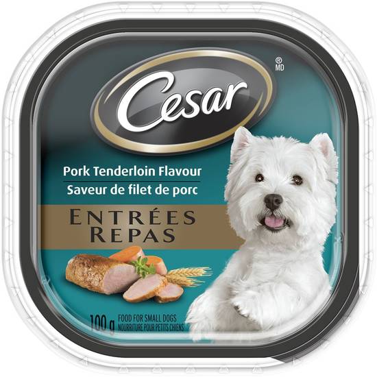 Cesar · Entrées pork tenderloin - Repas pour petits chiens à saveur de filet de porc