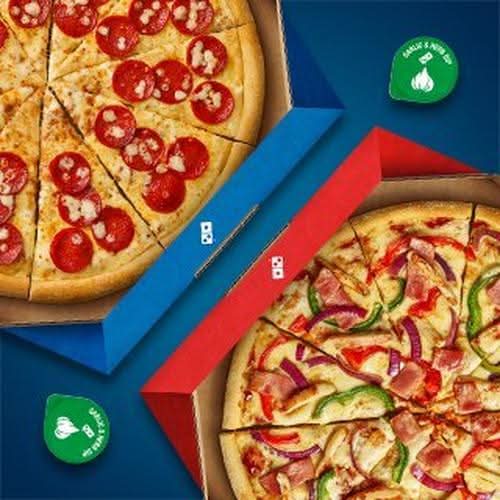 2 Large Pizzas £26
