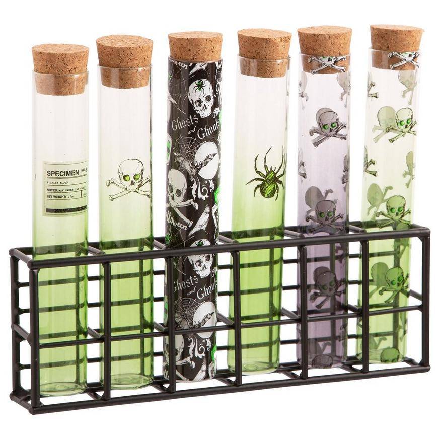 Party City Poison Test Tube Shot Glass Set With Rack (13 ct)