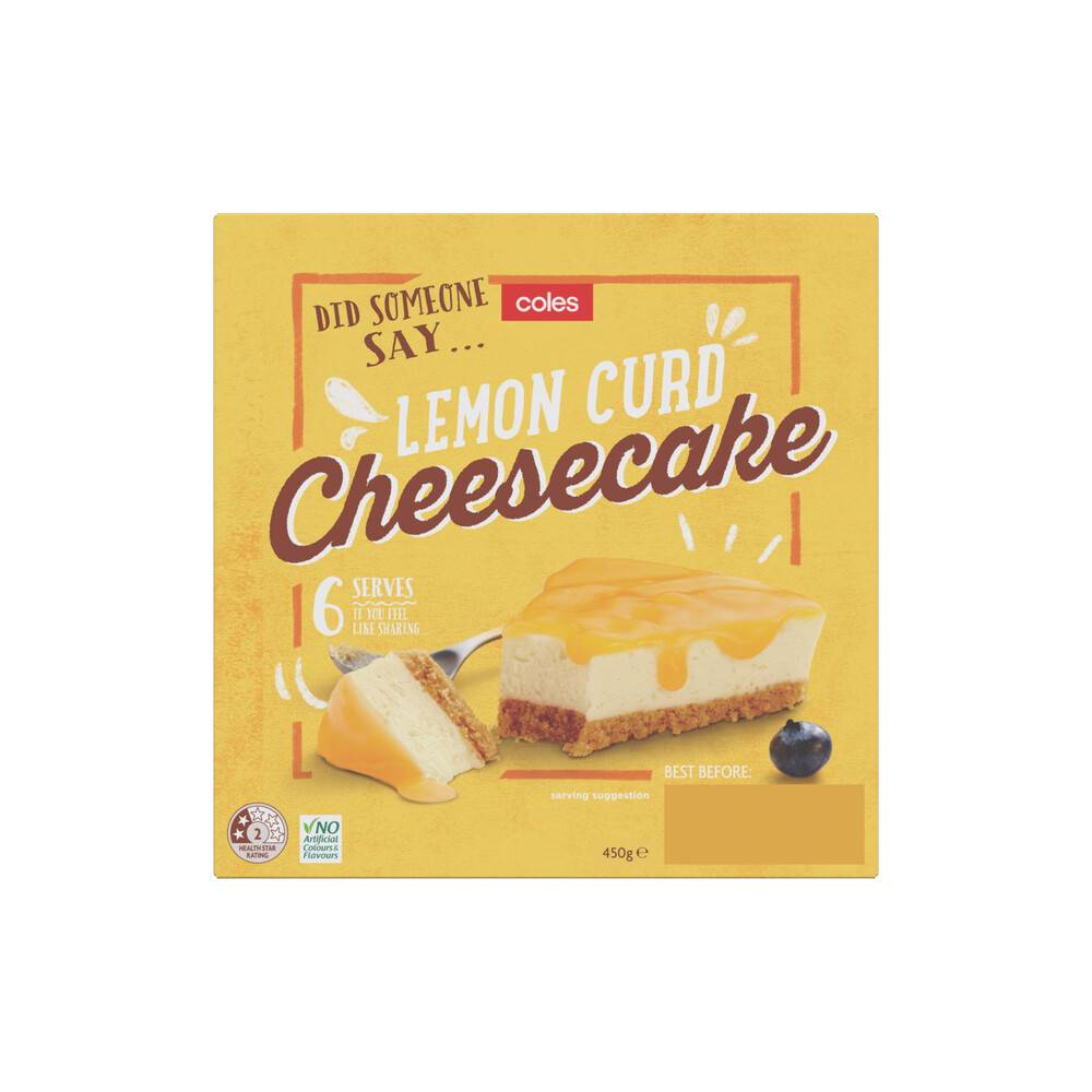 Coles Lemon Curd Cheesecake 450g