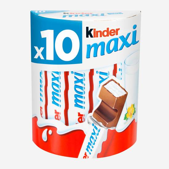 Kinder - Maxi barres de chocolat au lait (10 pièces)