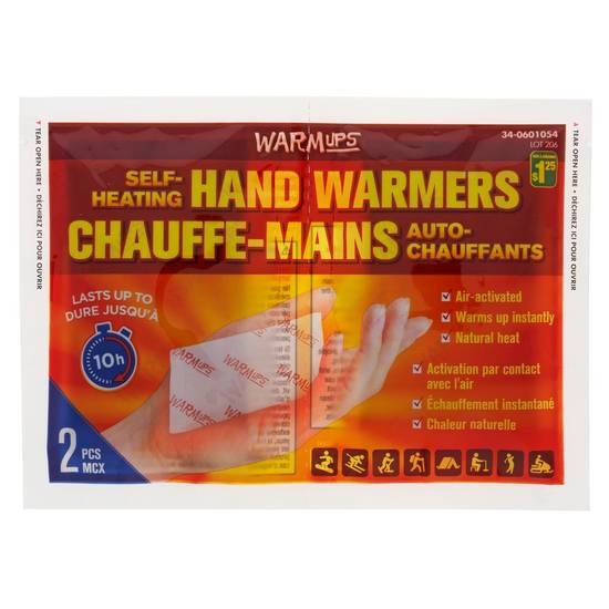Warmups Self-Heating Hand Warmer (Pqt de 2)