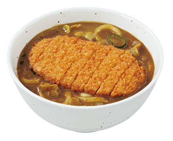 ロースカツカ��レーうどん Curry udon with Pork cutlet