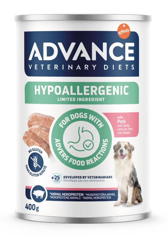 400 g Advance Veterinary Diets Hypoallergenic Cerdo Limited Ingredient Comida Húmeda para perros