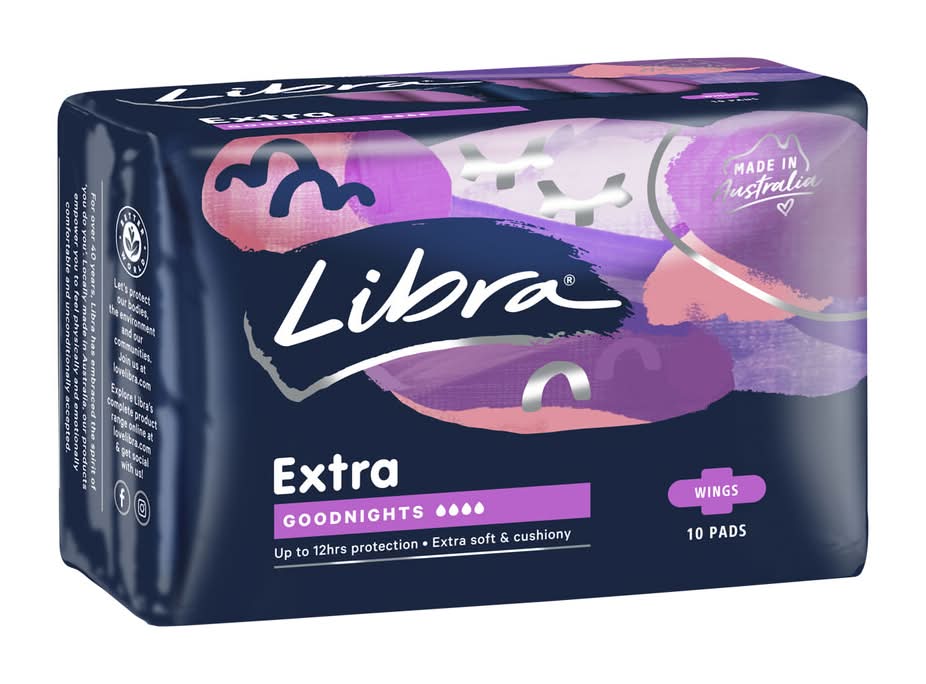 Libra Goodnights Extra Soft & Cushiony Wings Pads (10 pack)