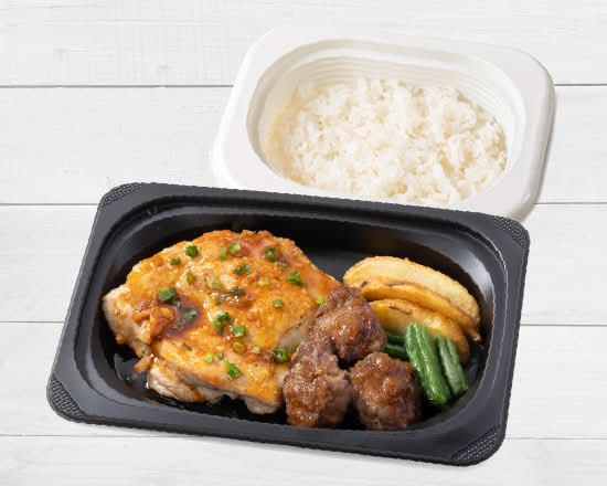 若鶏のグリル てりやきソース＆ヒレコロステーキ弁当