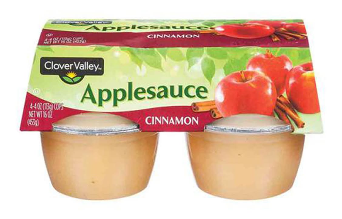 Clover Valley Applesauce Cinnamon - 4 Pk