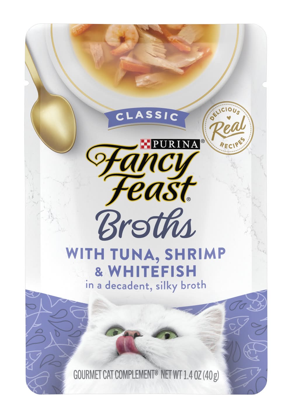 Purina Fancy Feast Classic Broths With Tuna Shrimp & Whitefish Wet Cat Food (1.4 oz)
