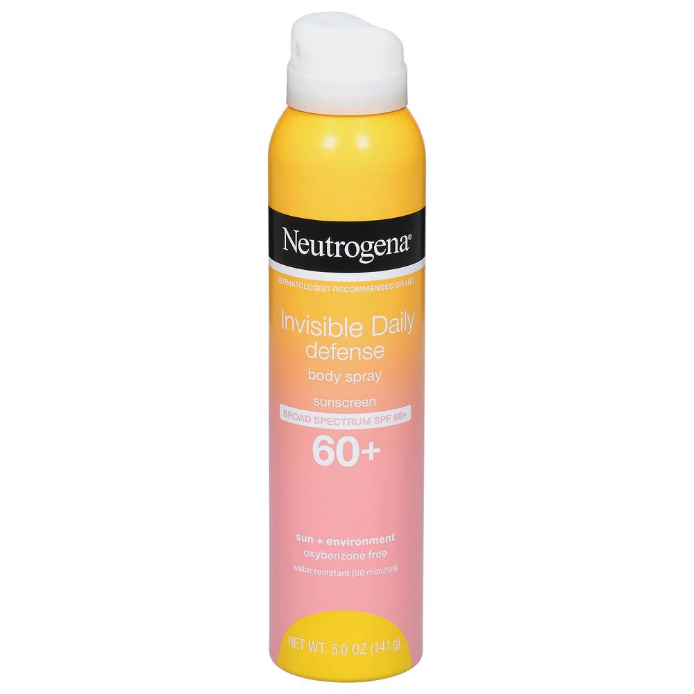 Neutrogena Invisible Daily Defense Sunscreen Broad Spectrum Spf 60+ Body Spray (5 oz)