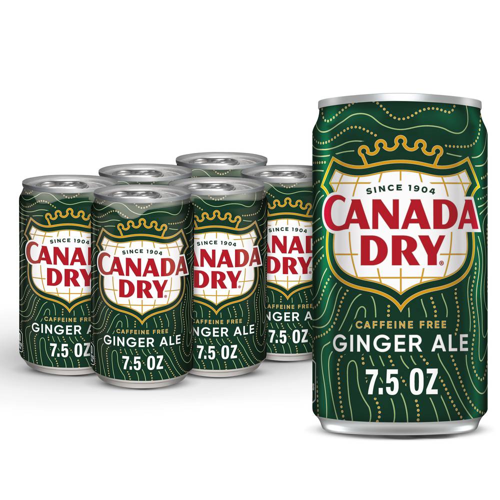 Canada Dry Soda, Ginger Ale (6 x 7.5 fl oz)