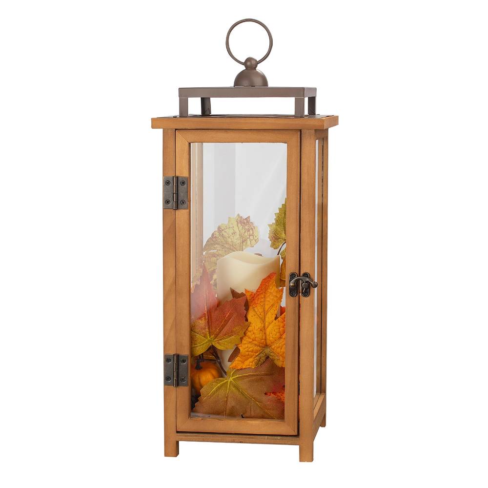 Holiday Living 18-in Harvest LED Wood Lantern Decor | 88G3358A