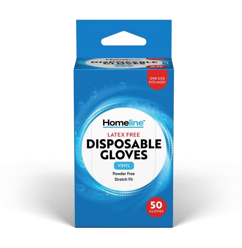 Homeline Disposable Stretch Vinyl Gloves (50 ct)