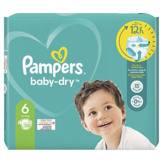Pampers Couche bébé - Baby Dry Couches Géant T6 x35