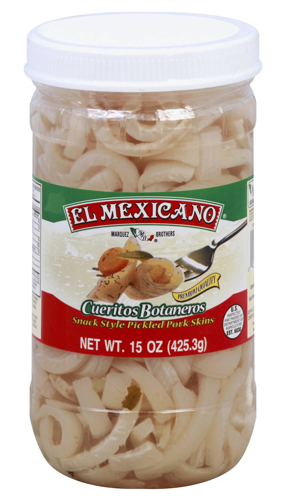 El Mexicano Marquez Brothers Cueritos Botaneros Pickled Pork Rinds (15 oz)