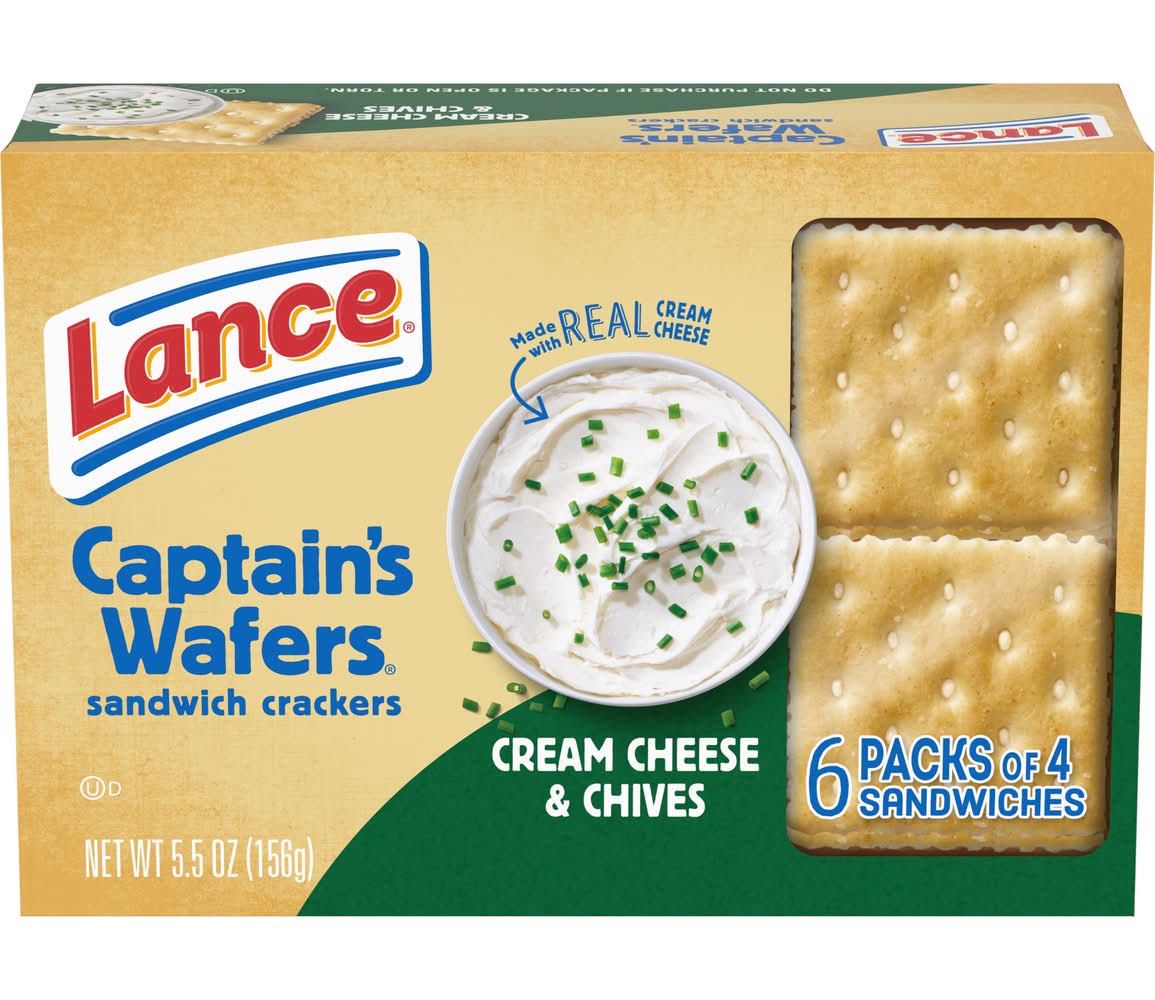 Lance Sandwich Crackers, Cream Cheese & Chives (5.5 oz, 6 ct)
