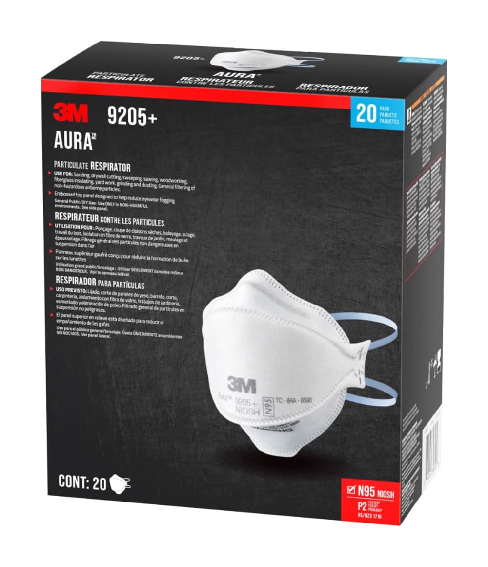 3M White N95 Multi-Purpose Non-Valved Respirator 20 -Pack
