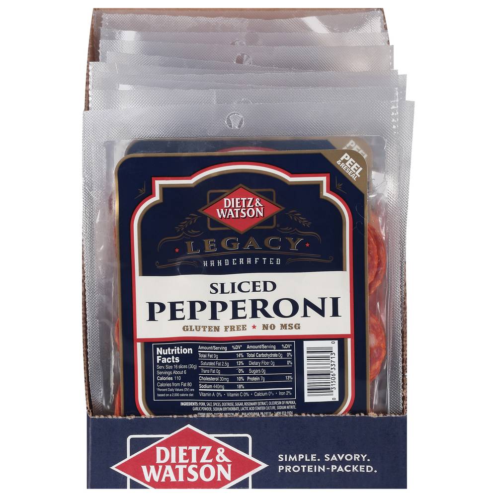 Dietz & Watson Gluten Free Sliced Pepperoni (6 oz)