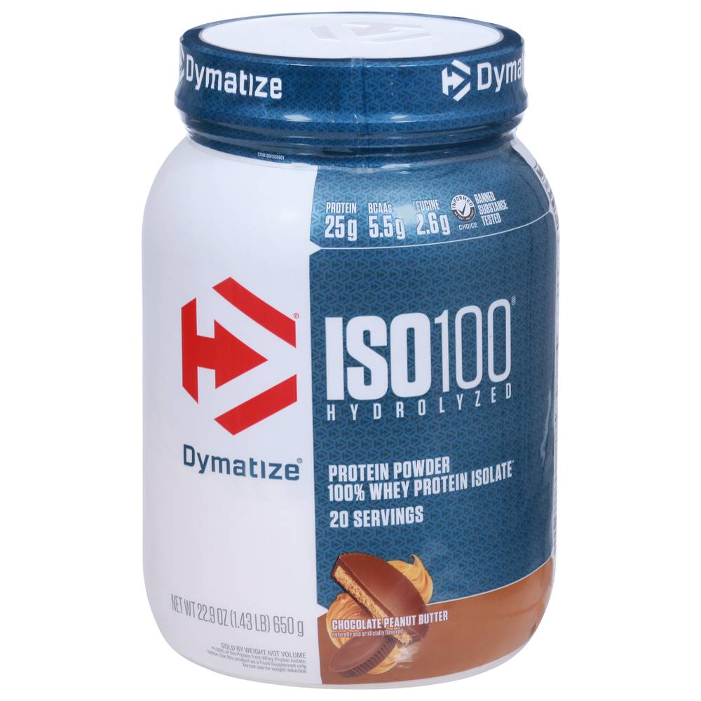 Dymatize Iso100 Hydrolyzed Chocolate Peanut Butter Protein Powder