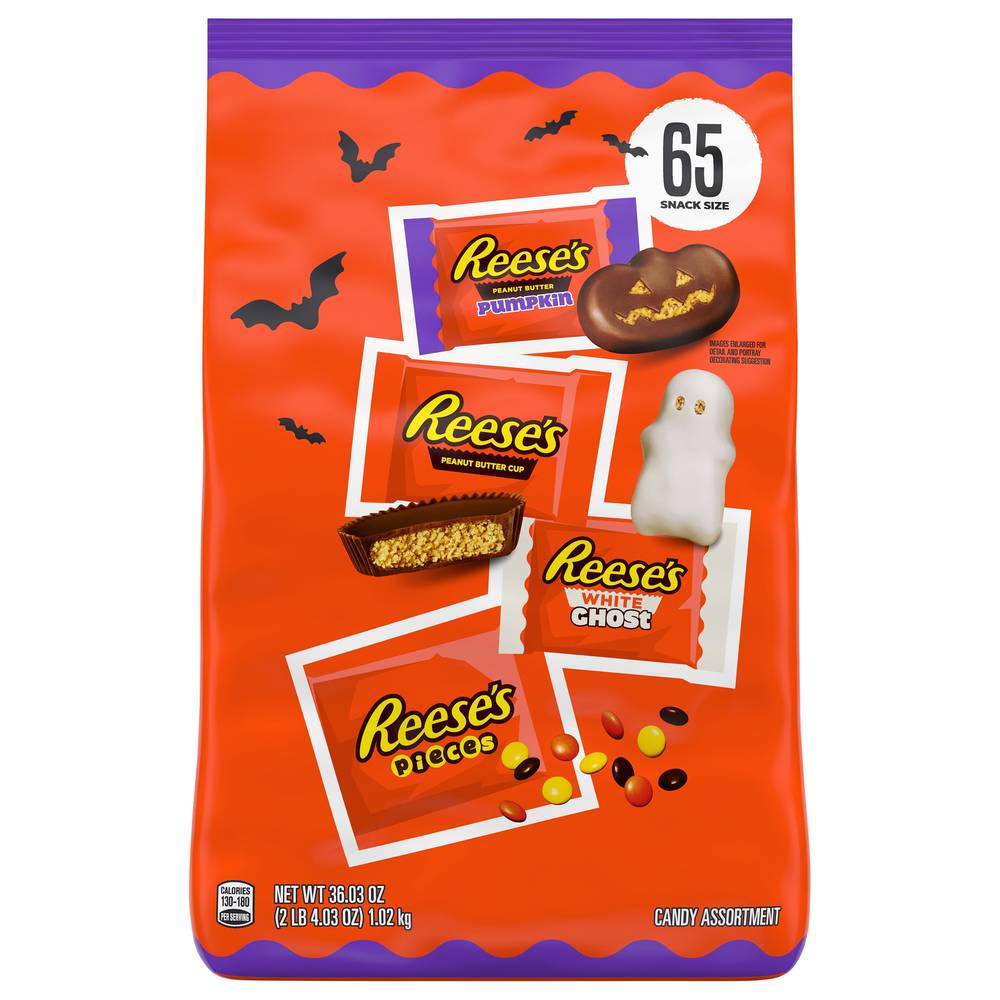 Reese's Halloween Candy Bulk Bag, Assorted (36.03 oz, 65 ct)