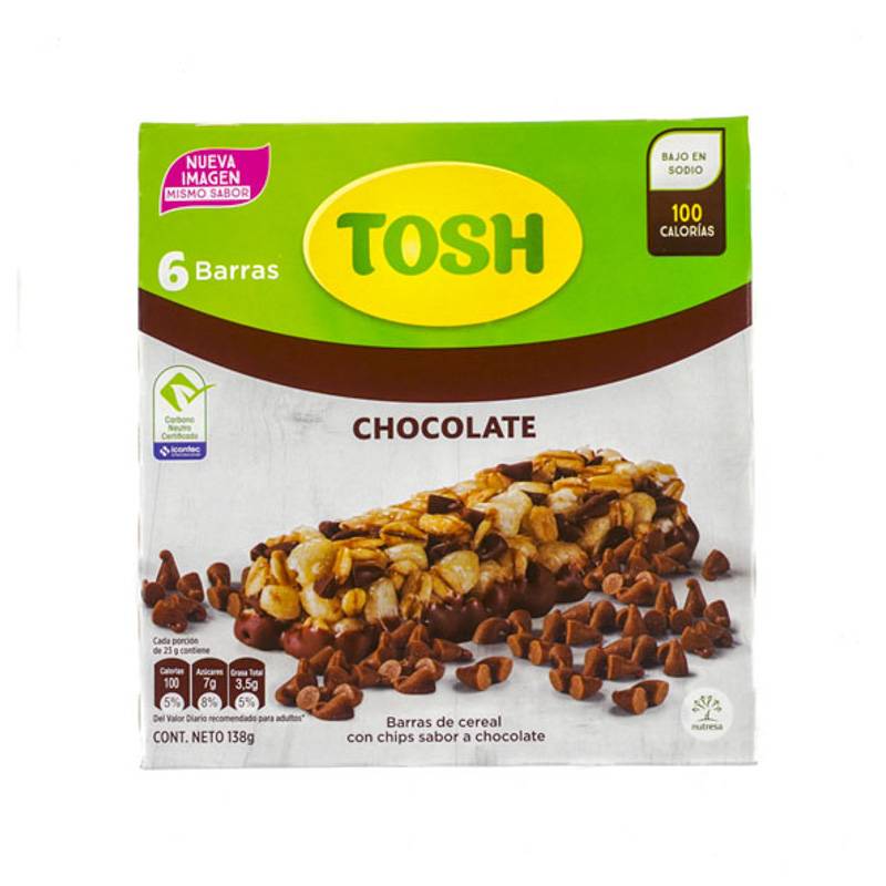 Tosh barras chispas de chocolate (caja 138 g)