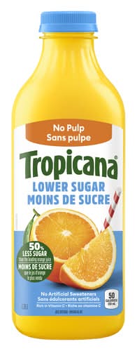 Tropicana Lower Sugar Orange Refrigerated Juice (1.36 L)