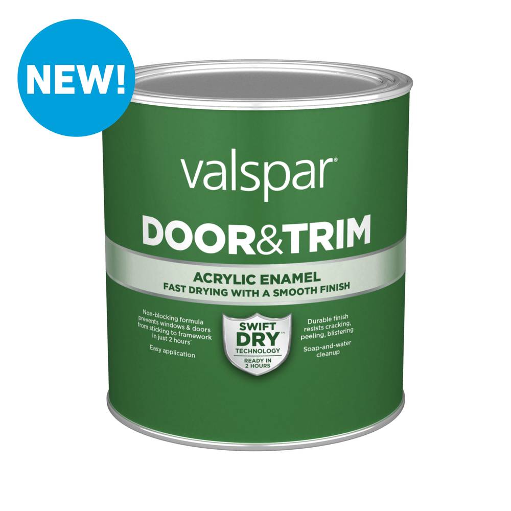 Valspar Semi-gloss Extra White Acrylic Interior/Exterior Door and Trim Paint (1-quart) | 007.5968102.005