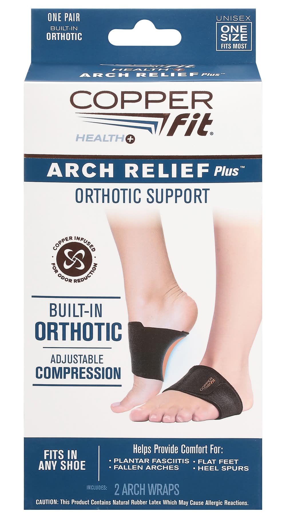 Copper Fit Health+ Unisex Orthotic Support Arch Relief Plus (2.88 oz)