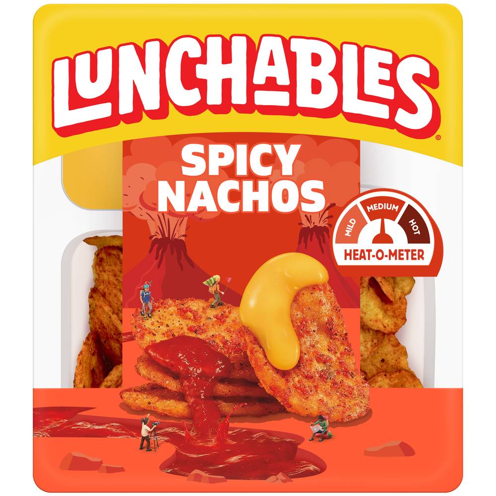 Lunchables Spicy Nachos Chips Cheese Dip Salsa, Chili Lime (4.4 oz)