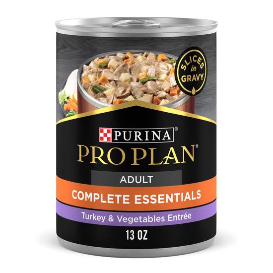 Pro Plan Purina High Protein Dog Food With Gravy (turkey and vegetables )