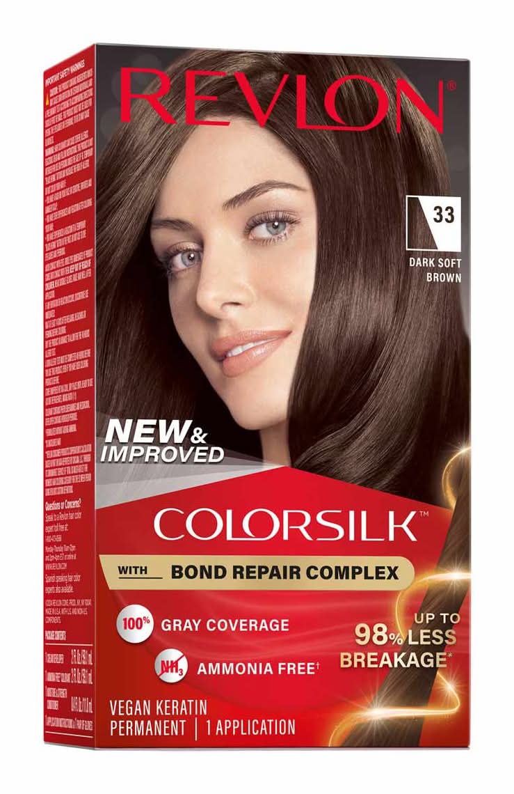 Revlon Colorsilk Permanent Hair Color - 33 Dark Soft Brown 1 Ct