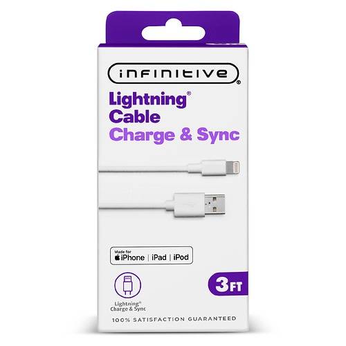 Infinitive USB-A to Lightning PVC Cable 3ft - 1.0 ea