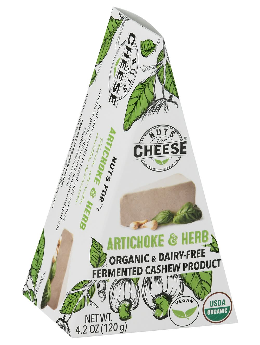 Nuts for Cheese Vegan Dairy-Free Artichoke & Herb Cashew Cheese (4.2 oz)