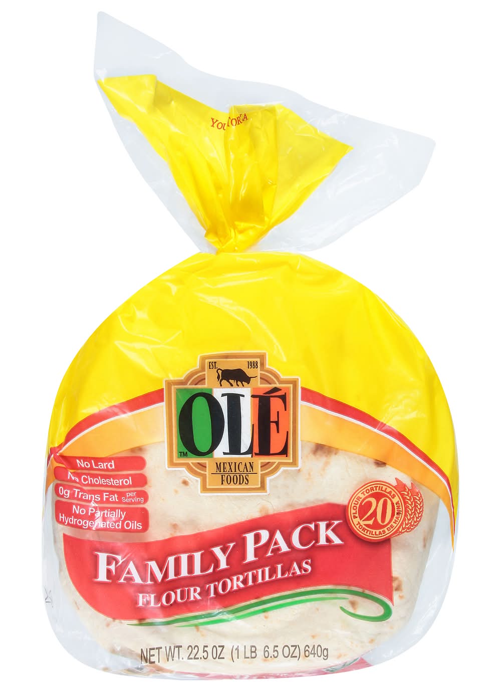 Ole Flour Tortillas Family pack (22.5 oz, 20 ct)