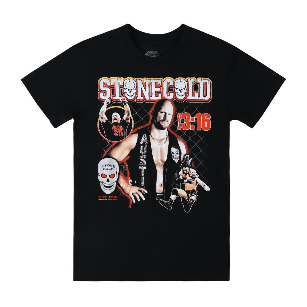 WWE Stone Cold 3:16 Graphic Tee Medium Black