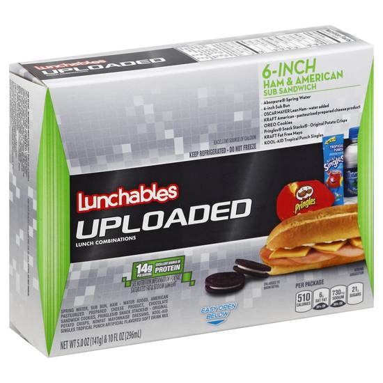 Lunchables Uploaded Lunch Combinations 6-inch Ham & American Cheese Sub Sandwich