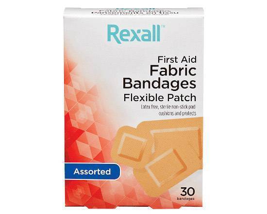 REXALL FABRIC BANDAGES PATCHES 30 PK