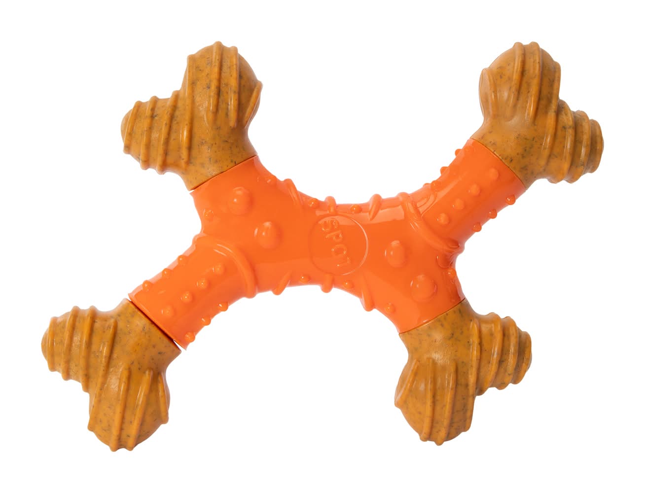 Spot® Bam-Bones Dental™ Peanut Butter Chew Toy Orange