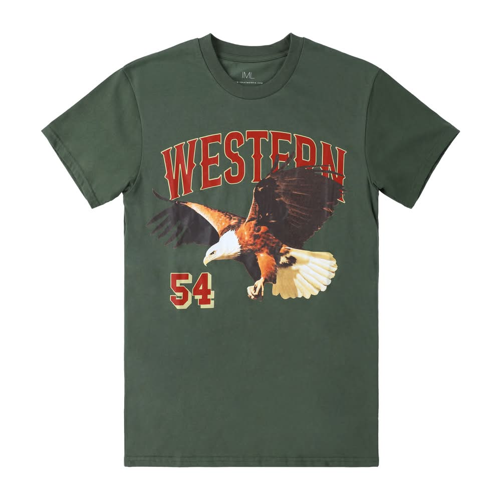 Western Eagle 54 Graphic Tee Medium Green
