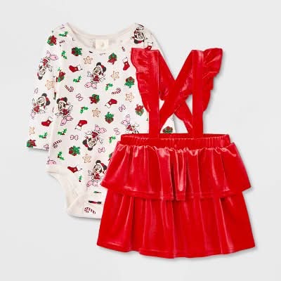 white christmas dresses Disney Store Authentic 2018 Christmas Minnie Winter Dress Plush New wi – I  Love Characters main image 0