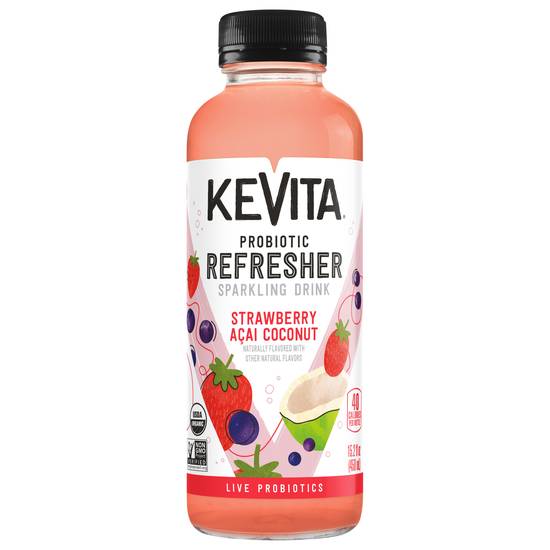 Kevita Probiotic Refresher Sparkling Drink (15.2 fl oz) (strawberry acai coconut)