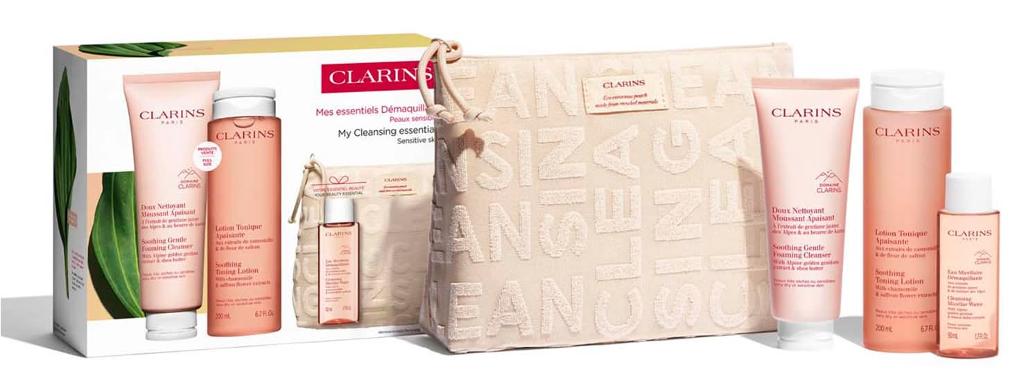Clarins My Cleansing Essentials Sensitive Skin Set 4pcs