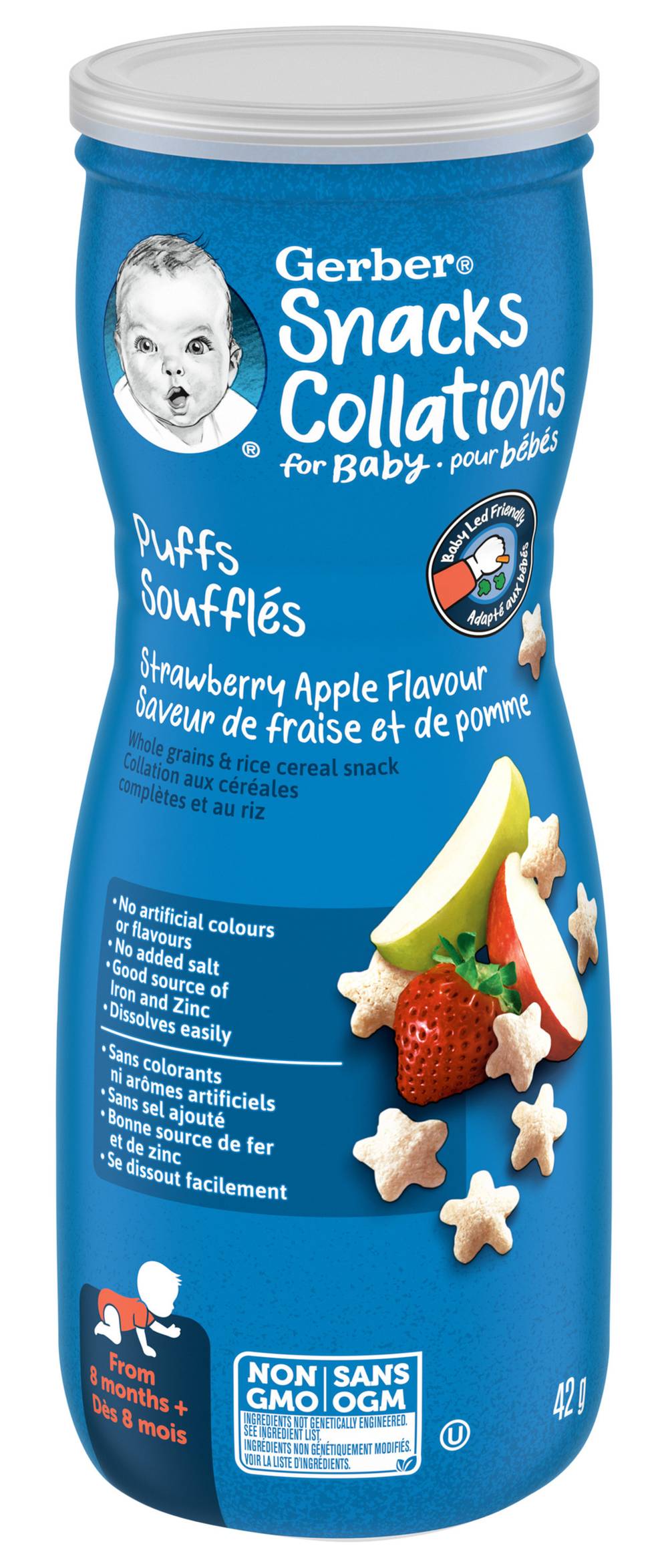 Gerber Puffs Baby Snacks, Strawberry-Apple (42 g)