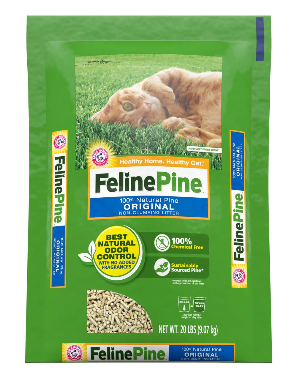 Feline Pine Natural Original Non-Clumping Cat Litter (20 lbs)