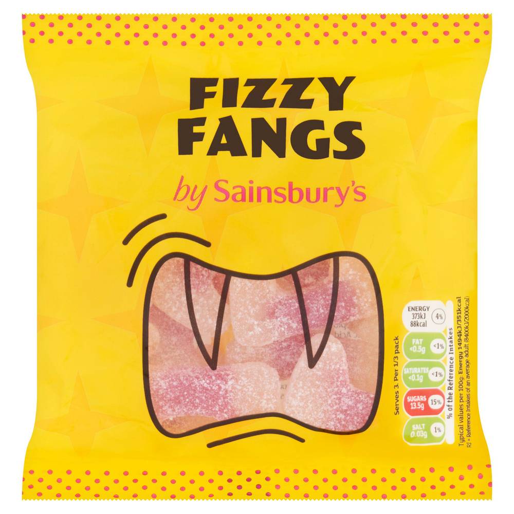 Sainsbury's Fizzy Fangs 75g