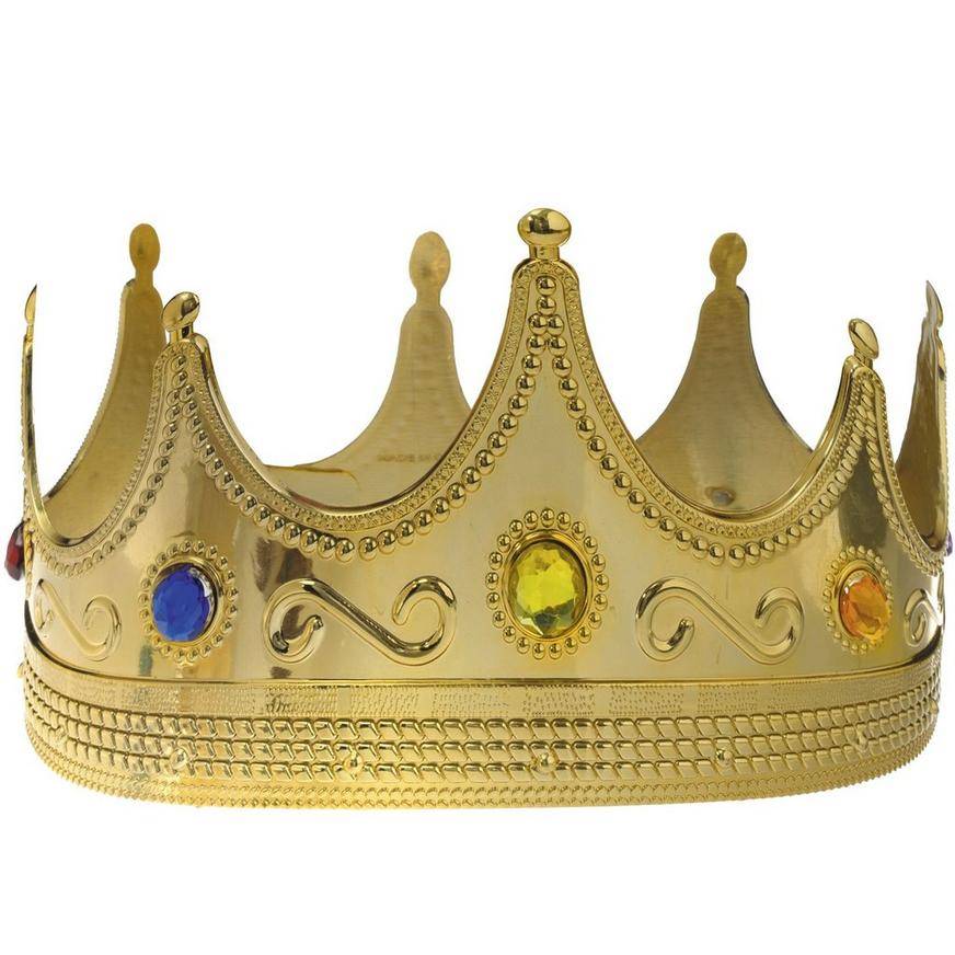 Party City Adult Jeweled King Crown (male/gold)