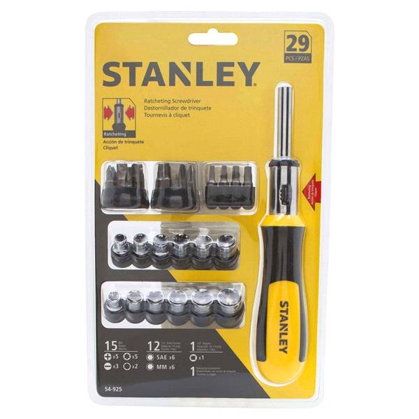 Stanley 29 Piece Multibit Ratcheting Screwdriver Set